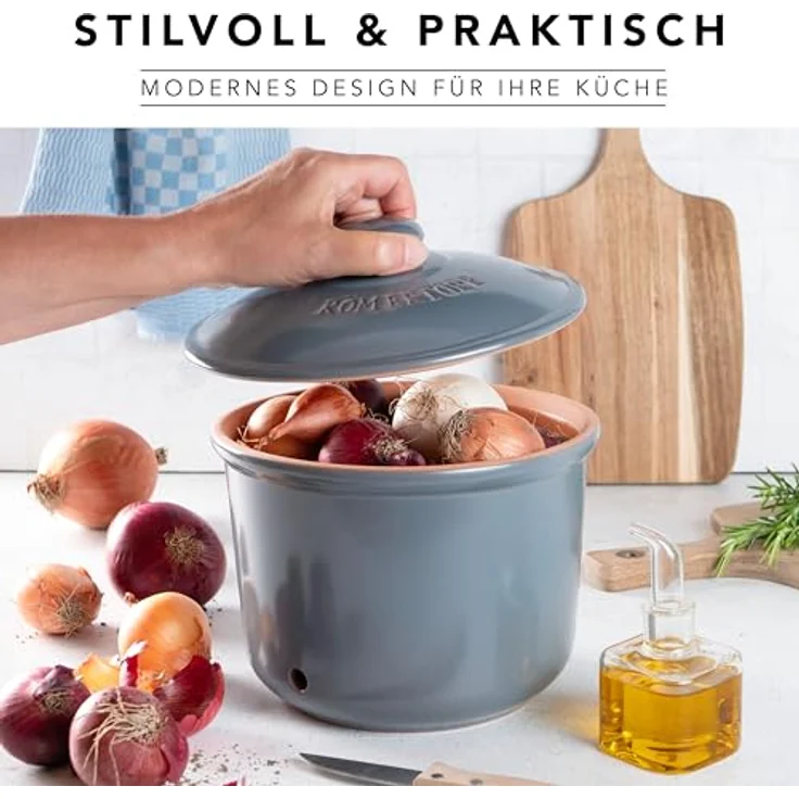 Römertopf Frischetopf Maxi ø 20 cm, Auflaufform, Grau – Bild 6