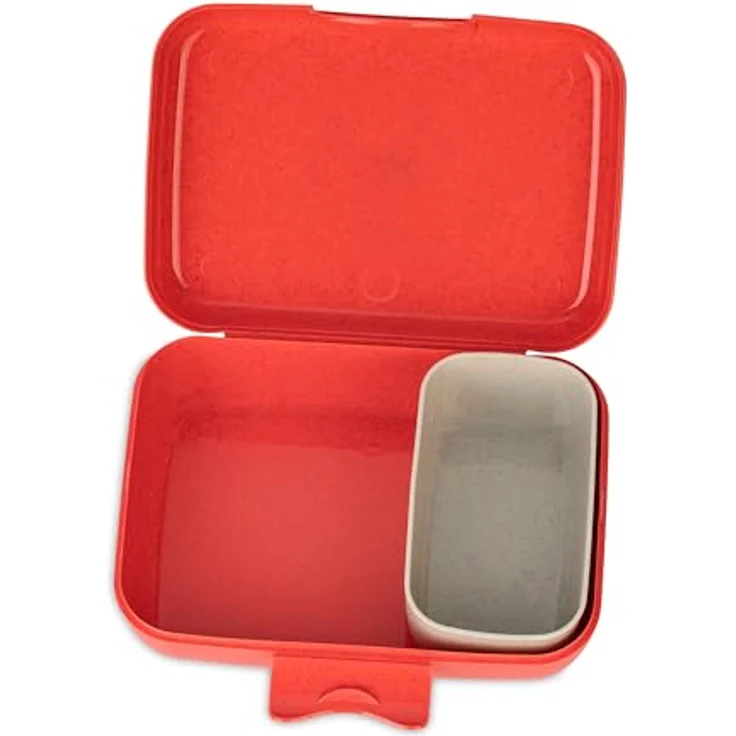 KOZIOL Lunchbox Candy L Dreams, Biozirkukärer Kunststoff, mit Trennschale in Organic Red – Bild 3