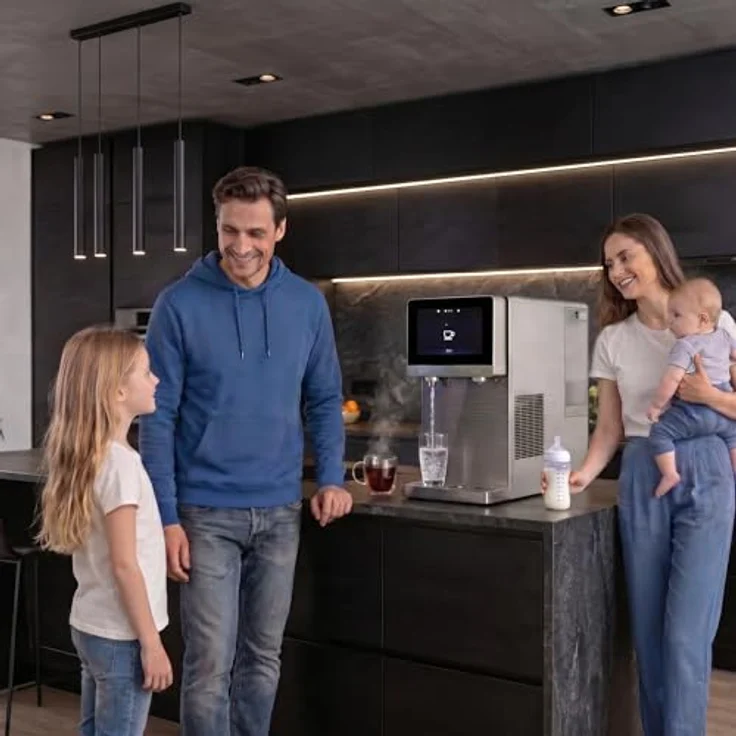 Neues Wasser SPRUDELUX PRO TOUCH Umkehrosmoseanlage, 5-in-1 Wasserfiltersystem mit 7-Zoll Touchdisplay, 5-Liter Tank, Heiß- und Kaltwasser, Sprudel, RO – Bild 4