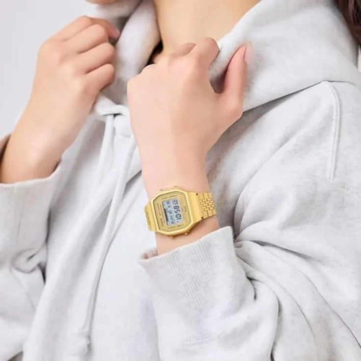 Casio Watch ABL-100WEG-9AEF, Digitaluhr mit Stoppuhr und Beleuchtung, goldfarben – Bild 4