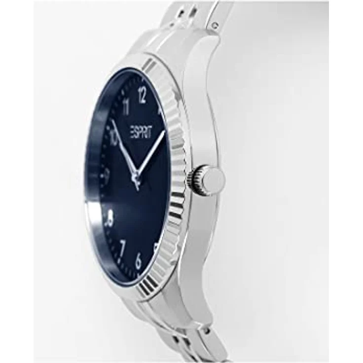 Esprit Quarzuhr ESPRIT Herren-Uhren Analog Quarz, Klassikuhr, Edelstahl, IP-Gun/poliert/teilvergoldet, gelb, arabische Ziffern, blaues Ziffernblatt - Preisvergleich – Bild 2