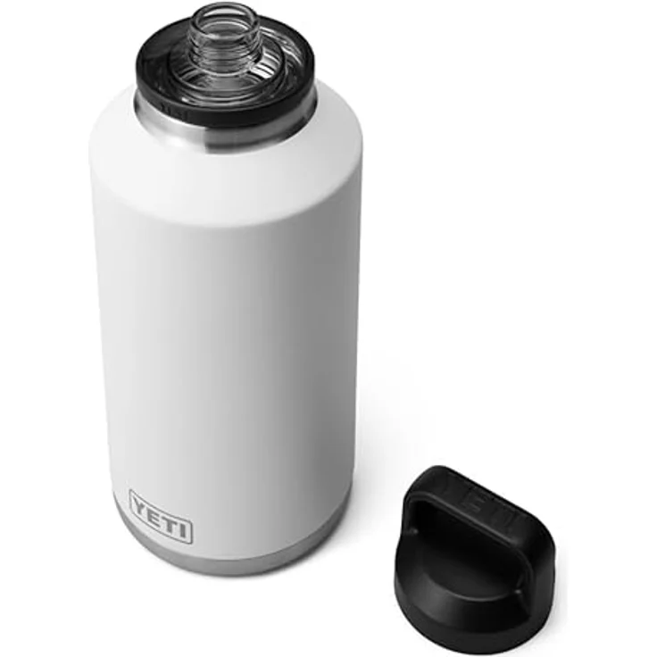 YETI Rambler Flasche mit Chug-Verschluss, 64 oz (1,9 L), doppelwandige Vakuumisolierung, 100 % auslaufsicher, Edelstahl, White – Bild 1