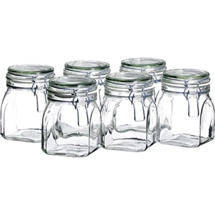 MÄSER 925339 Gothika, Einmachgläser 750 ml, 6er Set, made in Germany, Vorratsgläser mit Deckel und Drahtbügel zum luftdichten Aufbewahren, Einkochen und Einlegen, Glas, transparent – Bild 2