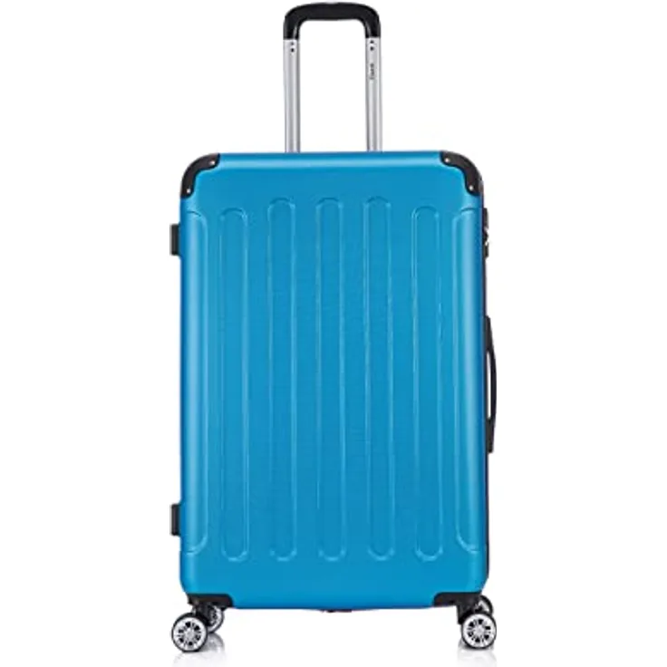 Flexot® Flex-2045 Koffer Zwillingsrollen XL Hartschale (Brillant-Blau) - Leicht, elastisch, stabil