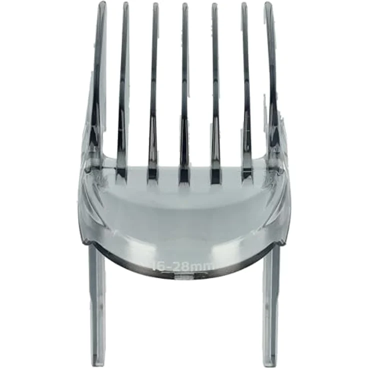 vhbw Kammaufsatz 16 - 28 mm, Ersatz für Philips 422203633, 422203633291, Grau-Transparent für Haarschneider und Bartschneider – Bild 4