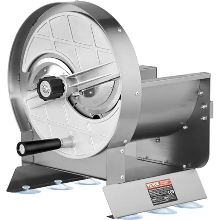 VEVOR Manueller Gemüse- und Obstschneider, Edelstahl, 0–12 mm einstellbare Dicke, mit 2 Ersatzklingen, für Kartoffeln, Gurken, Zitronen und Tomaten – Bild 4