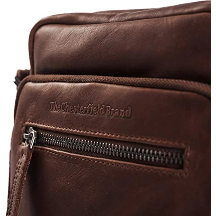 The Chesterfield Brand Wax Pull Up Umhängetasche, Handtasche aus Leder, 17 cm, braun, mit verstellbarem Schultergurt und organisiertem Innenraum – Bild 4