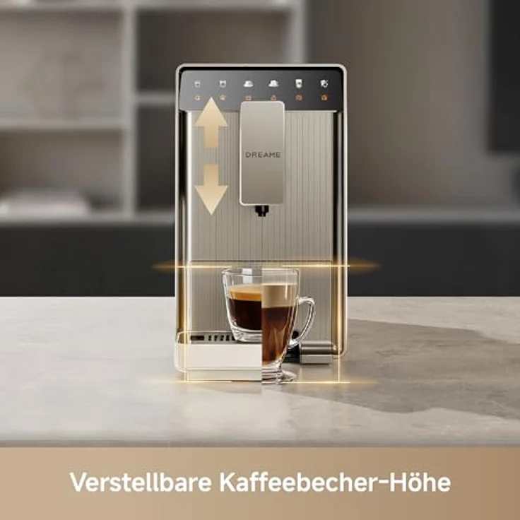 Dreame Ecceluxe Slim FCM30 Espressomaschine, kompakte Größe, Ein-Knopf-Touchscreen, fünf Kaffeespezialitäten, automatische Reinigung – Bild 9