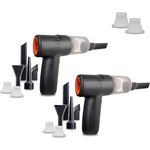 LIVINGTON PocketVac - 2-in-1 Akku Handstaubsauger mit Gebläse - kabelloser Auto-Staubsauger - 70W - inkl. Aufsätze, USB-C Kabel, Aufbewahrungstasche & Filter