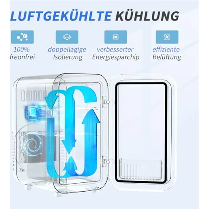 YASHE Mini-Kühlschrank MFA-6L-H, 6 L, Lila, Kühlen/Warmhalten mit AC- und DC-Kabel – Bild 7