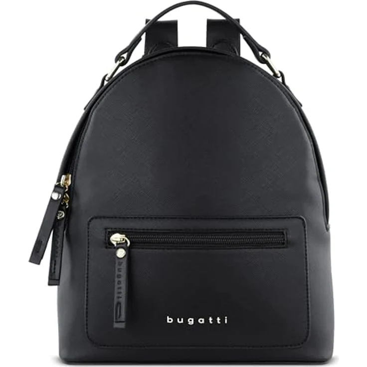bugatti Ella City Rucksack, Schwarz, 28 cm, aus 100% Polyurethan, kompakte Größe 24 cm x 12 cm x 28 cm – Bild 1