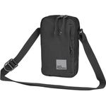 Jack Wolfskin Umhängetasche Konya Bag Black, 1 Liter, recycelte Materialien, PFC-frei