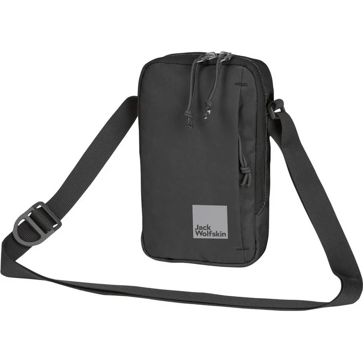 Jack Wolfskin Umhängetasche Konya Bag Black, 1 Liter, recycelte Materialien, PFC-frei