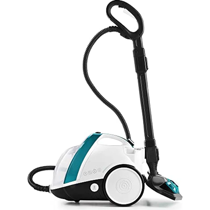 Polti Vaporetto PTEU0277 Smart 100_T Dampfreinigungsgerät mit 4 BAR, Wassertankkapazität 2 L, Dampfmenge 110 g-Min, 2 liters, tötet und beseitigt 99,99% der Viren, Keime und Bakterien, Weiss-türkis – Bild 2