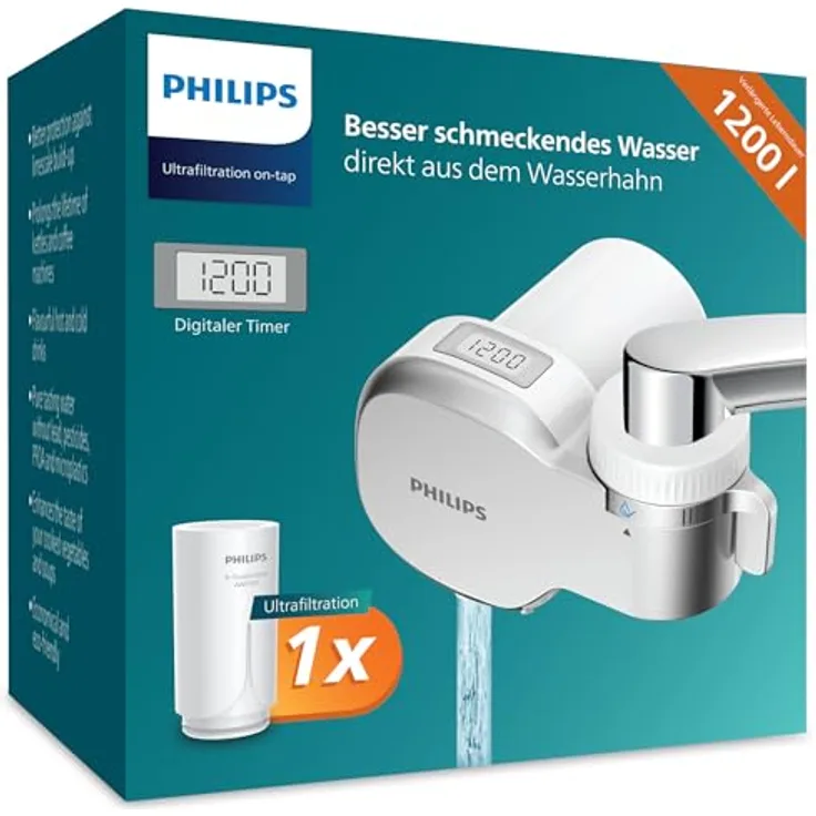 Philips Wasserfilter AWP3756P1/10, Wasserfilter aus PVC, Weiss