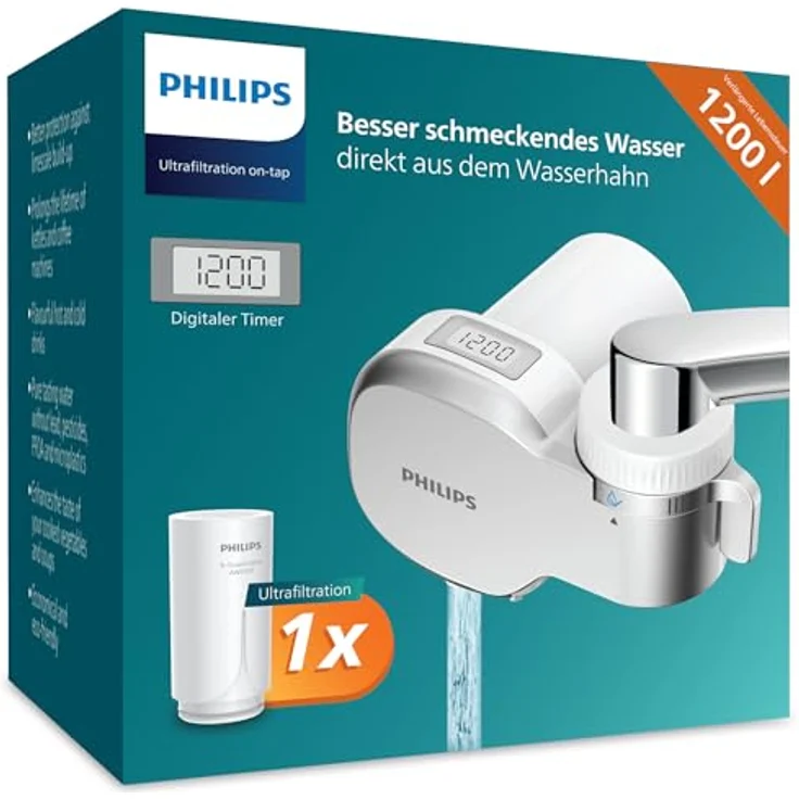 Philips Wasserfilter AWP3756P1/10, Wasserfilter aus PVC, Weiss – Bild 1
