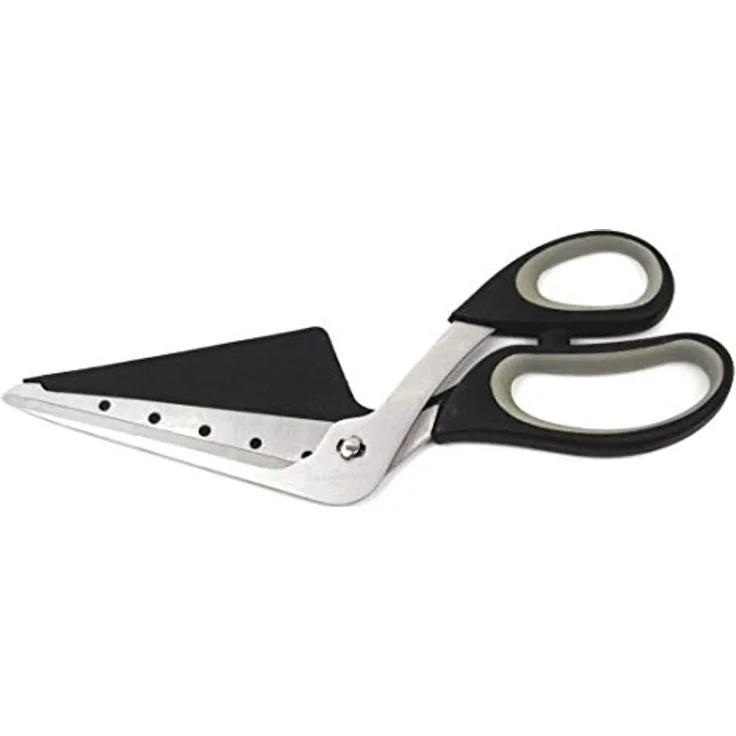 Küchenprofi Pizzaschere , Edelstahl Pizza Schneider rostfrei , Spülmaschinenfest , Integrierte Pizzaschaufel zum direkten Servieren , Ergonomischer Griff aus Kunststoff