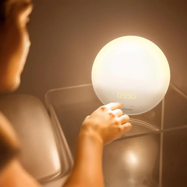 Philips Wake-up Light, Wecker HF3521/01 mit Lichttherapie und natürlichen Klängen, Dämmerungslicht – Bild 6