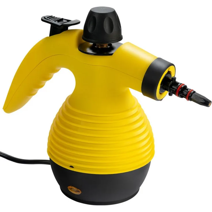 KOMFOTTEU Dampfreiniger, gelb, mit 350 ml Wassertank, 3 Bar, 1050 W, 3-5min Aufheizzeit