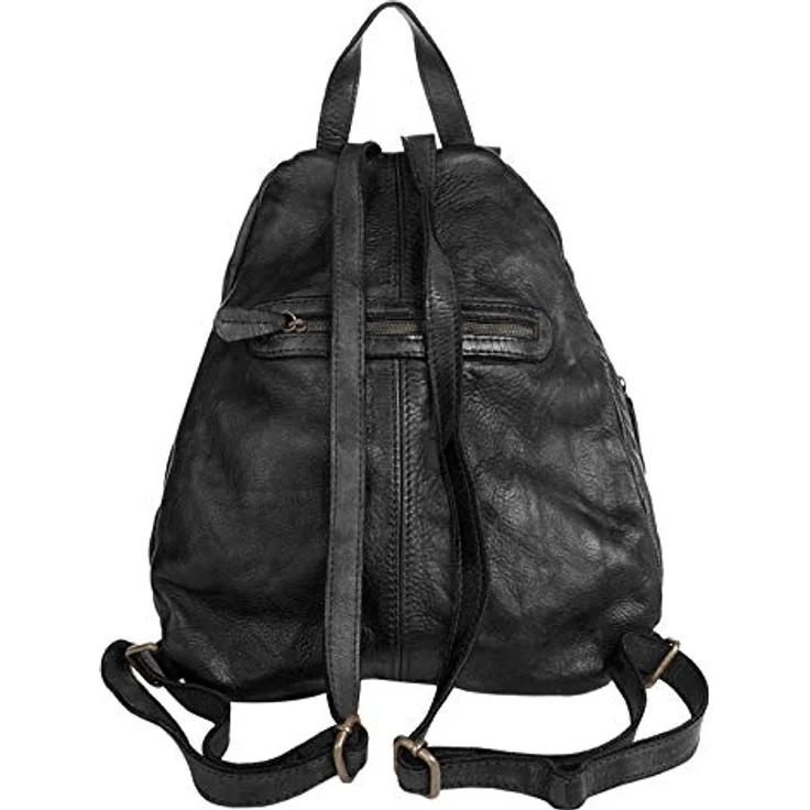 Samantha Look Cityrucksack, echt Leder, Made in Italy, Vintage Design, braun – Bild 4
