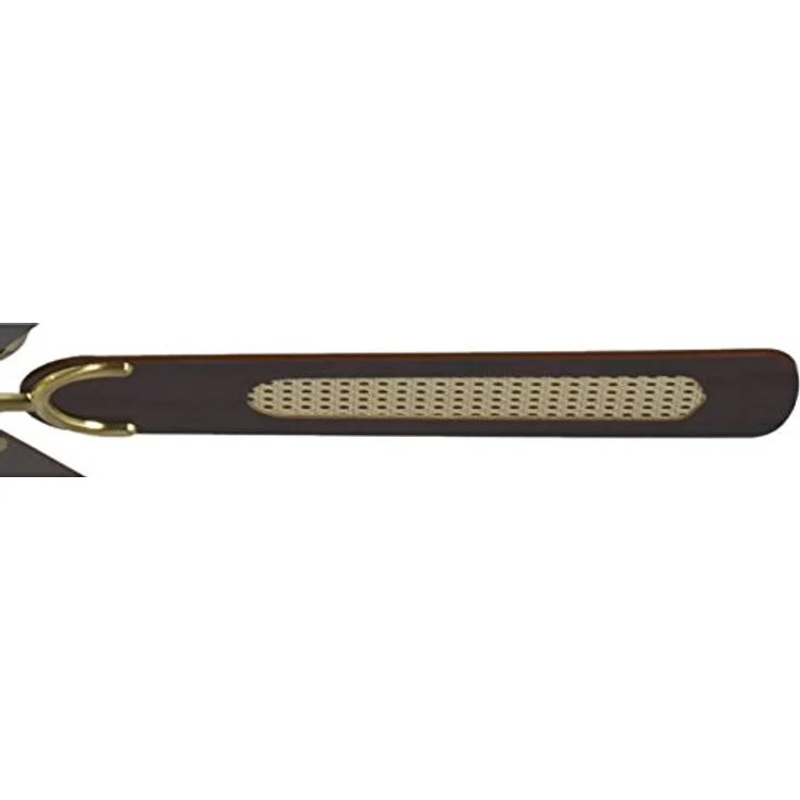 Deckenventilator ohne Beleuchtung Potkuri, Gehäuse Messing seidenmatt, Wendeflügel Mahagoni oder Mahagoni mit Rattaneinlage , 132 cm, für Räume bis zu 25m² – Bild 5