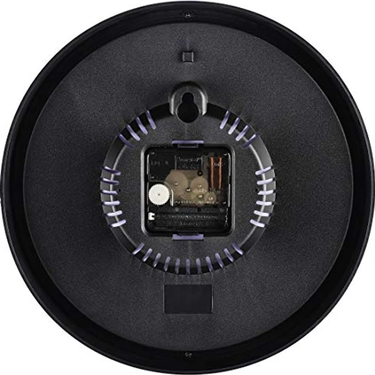 Hama große Wanduhr ohne Ticken (lautlose Uhr inkl. Batterie, Quarzuhr mit Stunden- und Minuten- und Sekundenzeiger, moderne Uhr für Wohnzimmer, Küche oder Kinderzimmer Ø 25 cm, 4 cm Tiefe) schwarz – Bild 3