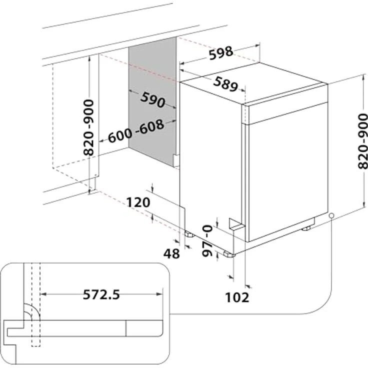 Bauknecht BK4UB14BN7A0X, Unterbau-Geschirrspüler (60 cm) mit 14 Maßgedecken, 8 Programmen, leise mit 41 dB, inkl. Besteckschublade und Höhenverstellbarkeit – Bild 7