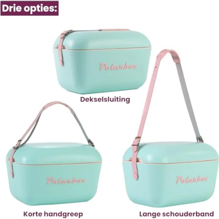 Polarbox Vintage Kühlbox, 12 l, orange-rosa, leicht und langlebig, ideal für Ausflüge und Picknicks – Bild 9