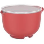 Mepal Rührschüssel Chef it, 1500 ml mit Deckel, Anti-Rutsch Boden, hitzebeständig bis 110°C, mikrowellen- und spülmaschinengeeignet, Coral