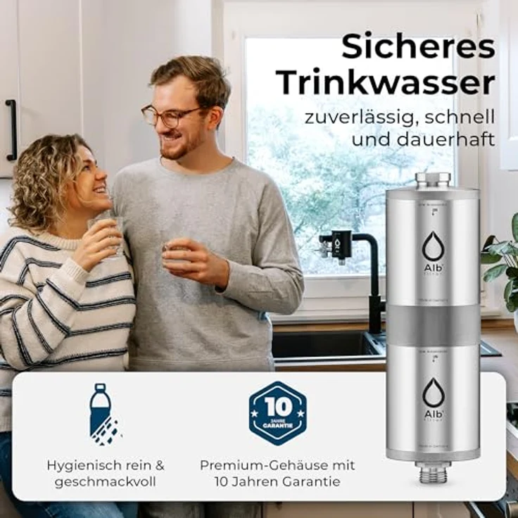 Blaufaktor Alb Filter FUSION Active+Nano Untertisch-Set, Doppelstufen-Trinkwasserfilter mit Schnellkupplung und Edelstahlgehäuse – Bild 2