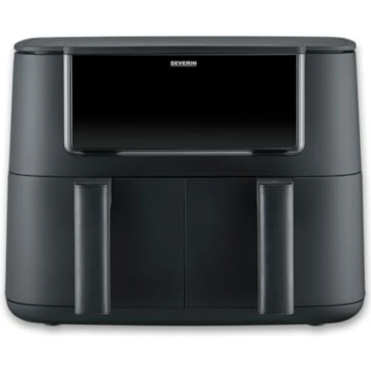 SEVERIN FR 2463 Heißluftfritteuse Black Line „Dual“, 2 x 4L Garkörbe, 360° Heißluft Technologie, Sync Cook & Sync Finish, intuitive Touch-Bedienung mit 10 Automatik-Programmen – Bild 4