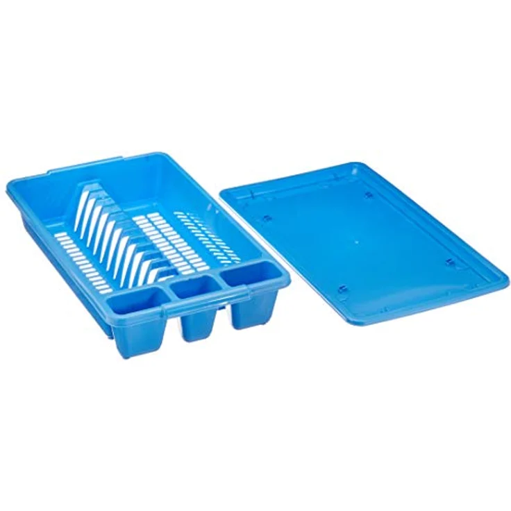Axentia 232066 Geschirrkorb 45 x 26 cm mit Abtropfschale,farblich sortiert – Bild 3