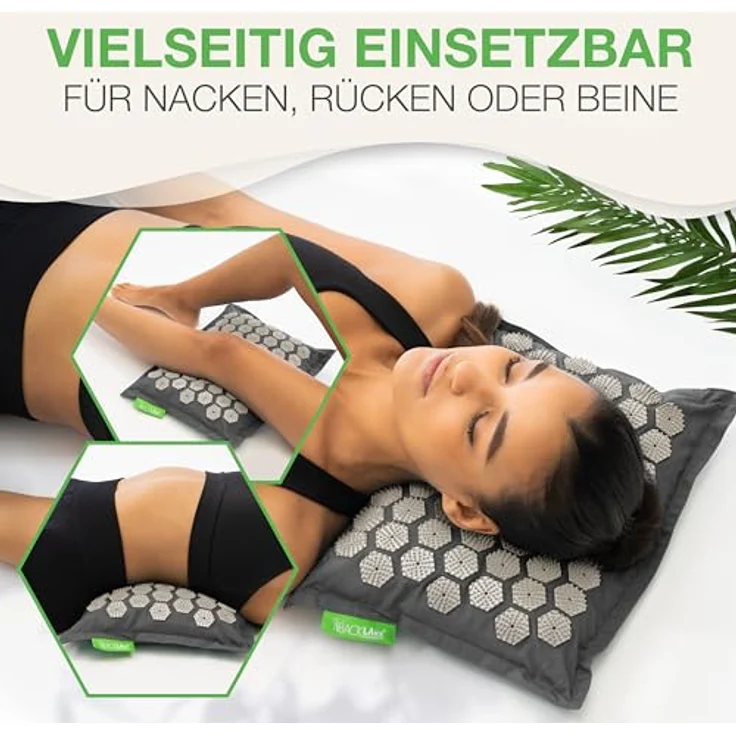 BACKLAxx® Akupressurmatte Akupressur Kissen mit umweltfreundlichem Halbleinen und Naturkokosfasern – Bild 5