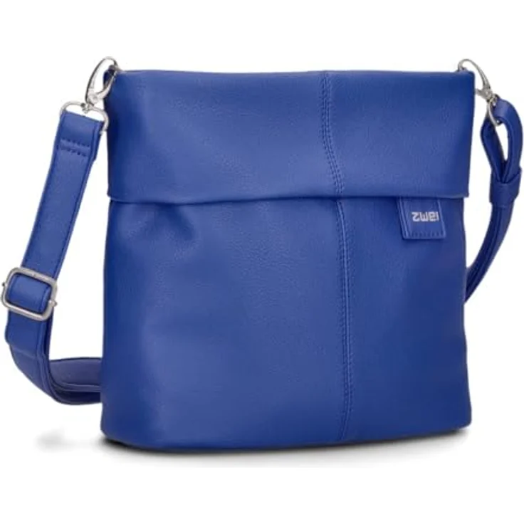 Zwei Mademoiselle.M Schultertasche 25 cm, blau, 100% Polyurethan, kompakt und stilvoll – Bild 1