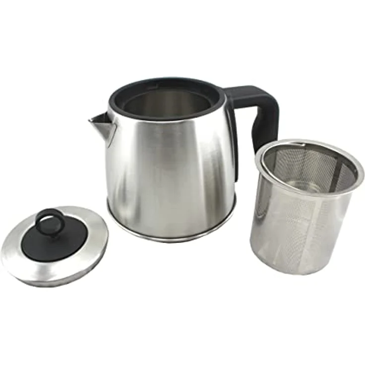 SHOV Teeautomat Teekocher Wasserkocher Edelstahl Elektrischer Teemaschine 1,7L, 2200 W - 360 Grad rotierende Kontaktposition, automatische Abschaltung, Edelstahl - 2200 Watt - Silber – Bild 3
