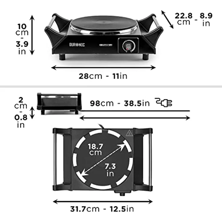 Duronic HP1BK Kochplatte – Bild 4