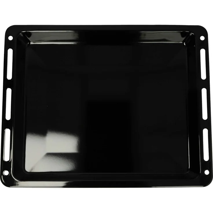 VHBW Backblech kompatibel mit Siemens HB676G0S1/28, HB676GBS1/01, HB676GBS1/05, HB676GBS1/35, HB678GBS6/05 - 45,8 x 36,5 x 4 cm, antihaftbeschichtet, emailliert, schwarz, spülmaschinenfest – Bild 1