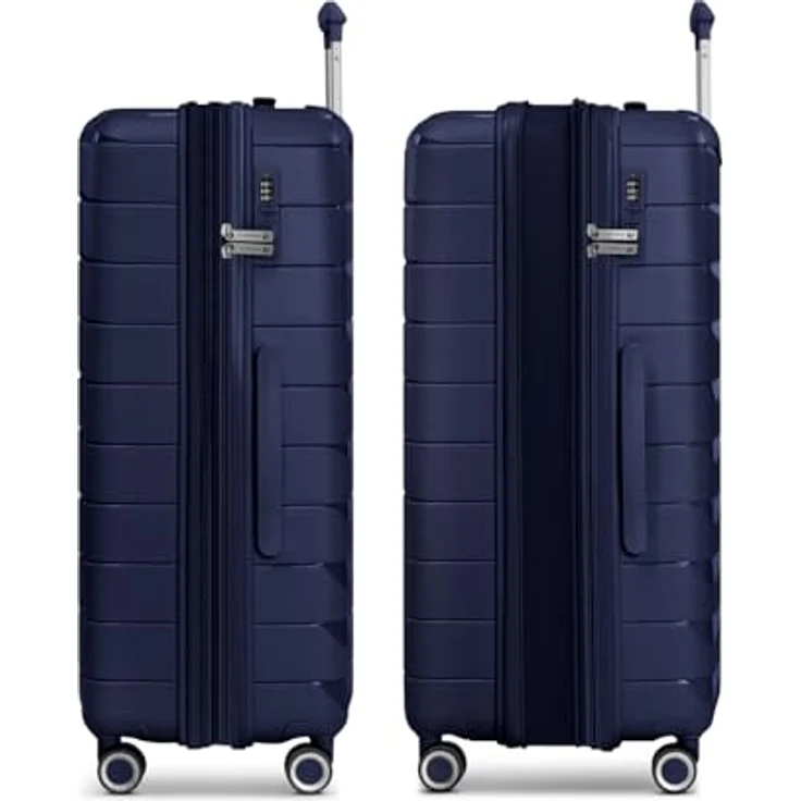 Franky Hartschalen-Trolley London, 4 Rollen, Polypropylen, erweiterbar auf 35 cm, mit TSA-Schloss und Wäschefach – Bild 3