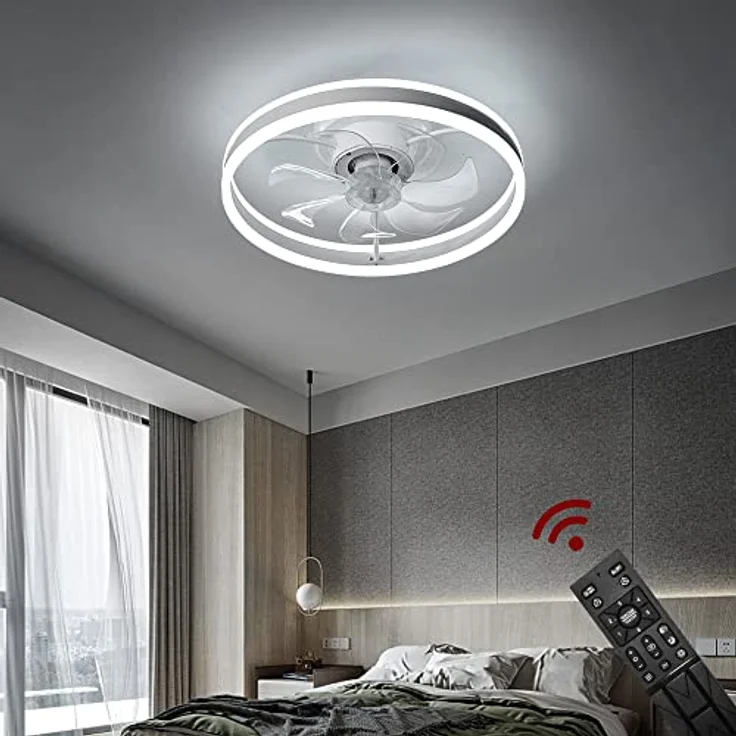 Eurotondisplay Deckenventilator mit LED Beleuchtung D3305 Ø 50cm 96W Fernbedienung dimmbar Lichtfarbe/Helligkeit einstellbar vent fan light ceiling (D3305) – Bild 2