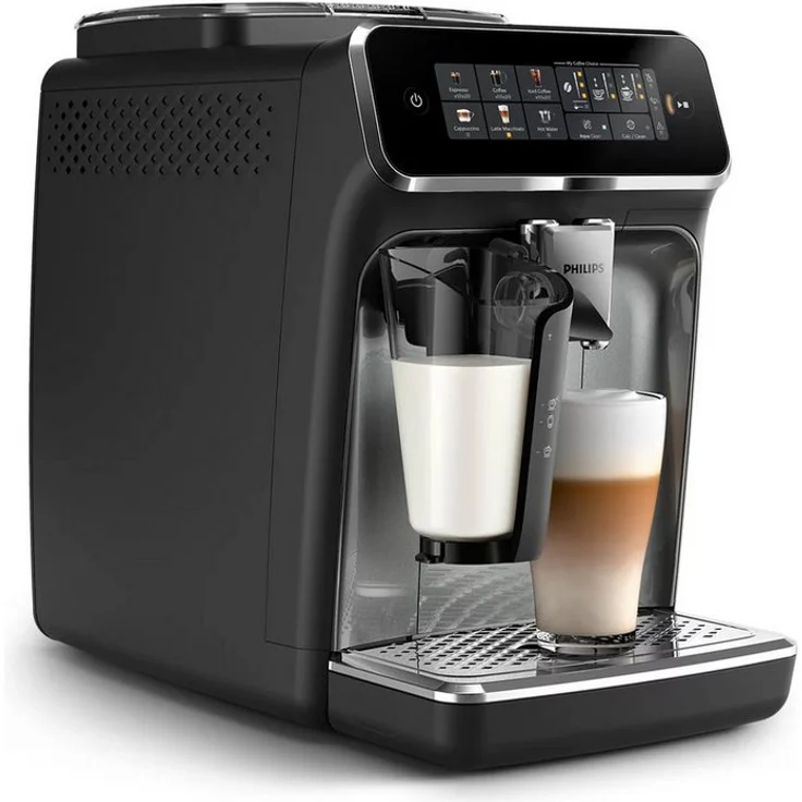 Philips Kaffeevollautomat EP3349, Langlebiges Keramikmahlwerk, SilentBrew, Schwarz