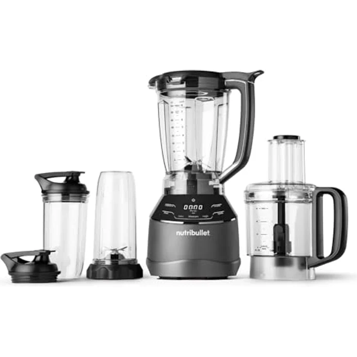 NutriBullet Triple Prep System Elektrischer Mixer 1500 Watt Leistung 3 in 1 Geräte Schwarz NBF580B – Bild 2