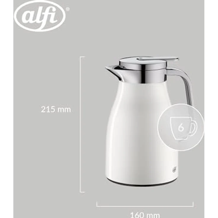 alfi SKYLINE Isolierkanne coconut white 0,65l  – Bild 7