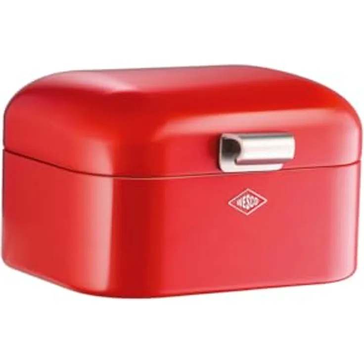 WESCO Mini Grandy Brotkasten, pulverbeschichtetes Stahlblech, Lüftungslöcher, rot