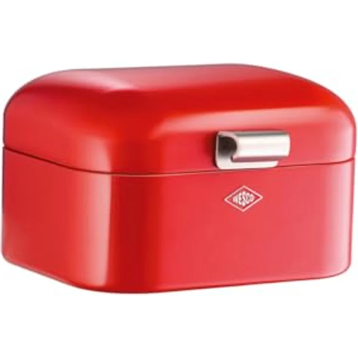 WESCO Mini Grandy Brotkasten, pulverbeschichtetes Stahlblech, Lüftungslöcher, rot – Bild 1