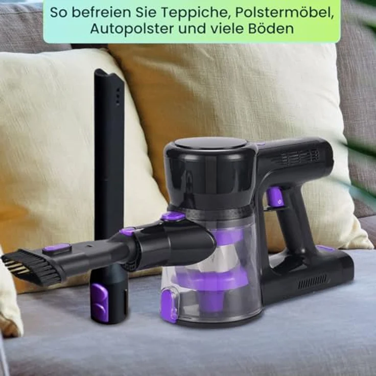 Casativo Multifunktionaler 2in1 Akku Staubsauger - Zyklon-Hand- & Bodensauger mit Wischaufsatz, 23 kPa Saugkraft, HEPA-Filter, beutellos, für allergikerfreundliche Reinigung – Bild 5