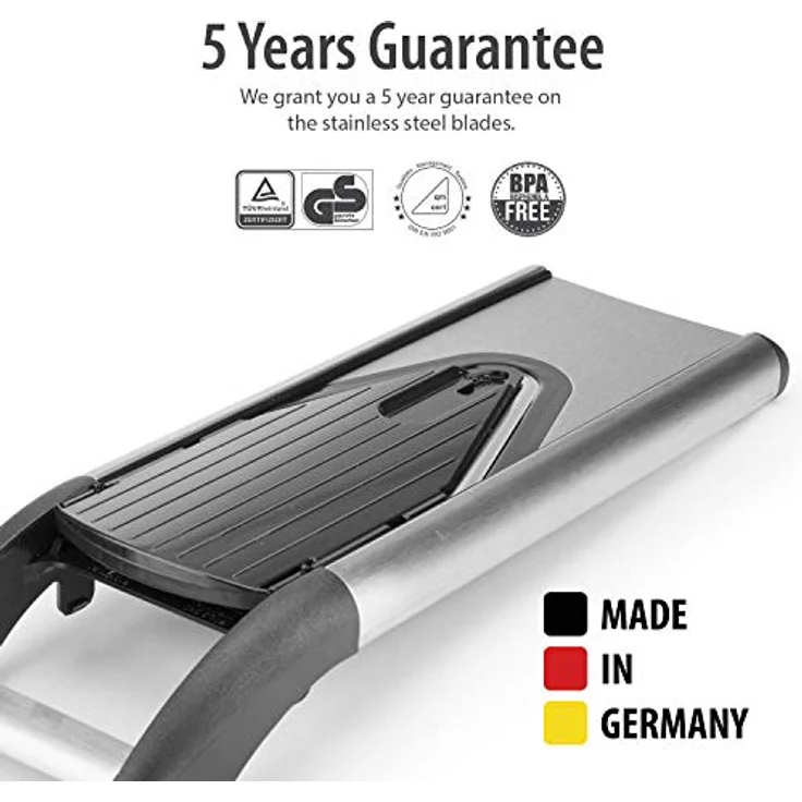Börner Gemüsehobel V6 ExclusiveLine Basis Set, Kunststoff, nur zum Schneiden von Scheiben – Bild 7
