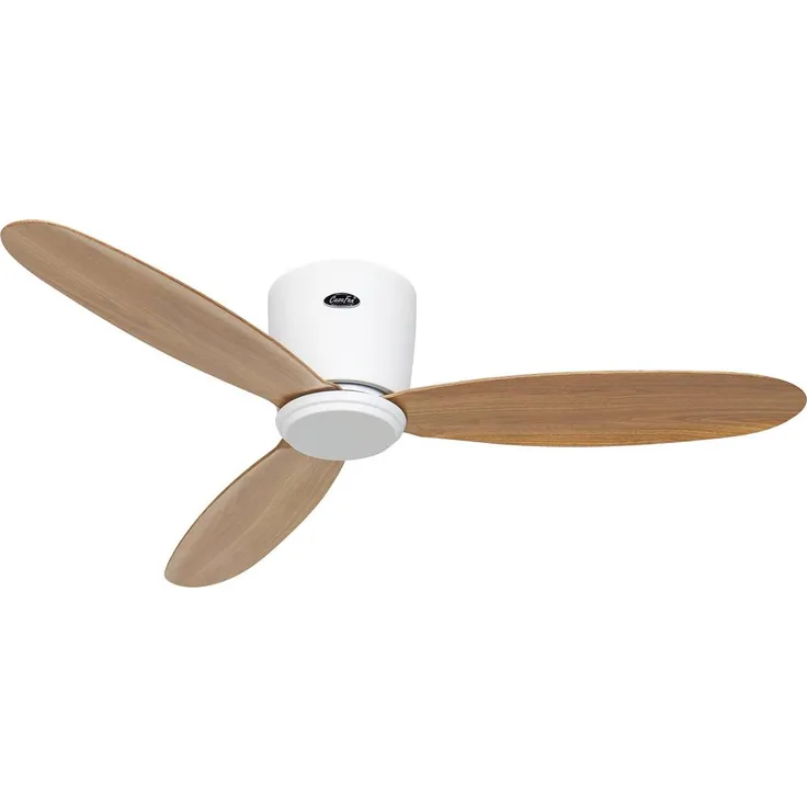 CasaFan ECO PLANO II 112 WE-EN, WiFi Deckenventilator in Weiß mit Fernbedienung, Timer, Winterbetrieb und App Steuerung