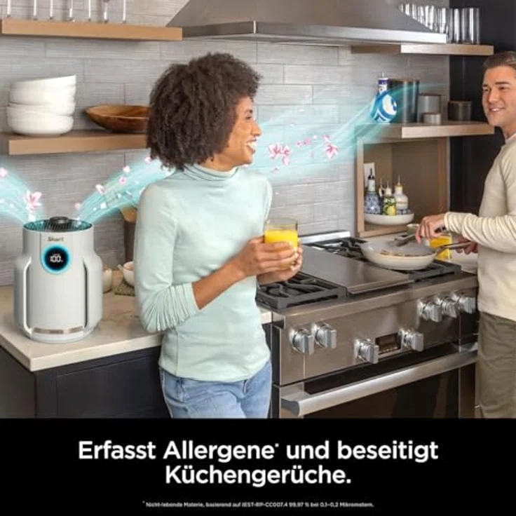 Shark NeverChange HP072EU Luftreiniger, HEPA-Filter für 99,97% Allergene, Raumabdeckung 23 m², leise mit LED-Display, Farbe Dove, bis zu 5 Jahre ohne Filterwechsel – Bild 2