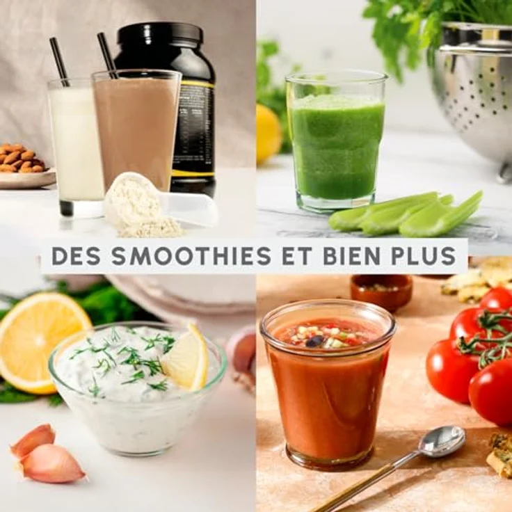 Moulinex Lightmix LM1C0210 Tragbarer Standmixer, 300 ml, leistungsstark, wiederaufladbar, Gelb – Bild 3