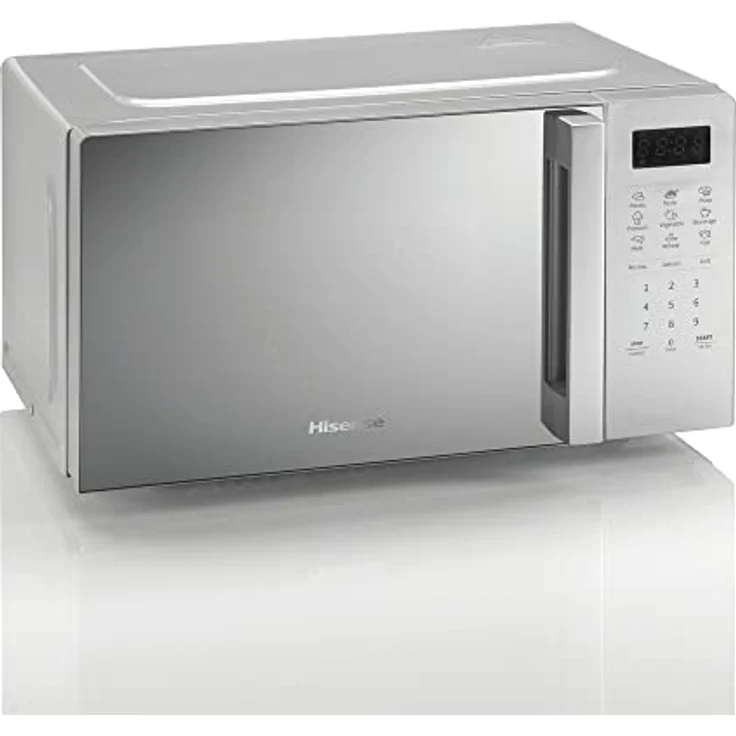 Hisense H20MOMS4HG Mikrowelle mit Grill, Standgerät, 700 Watt, 20 Liter Garraum, 7 Leistungsstufen, silber – Bild 2